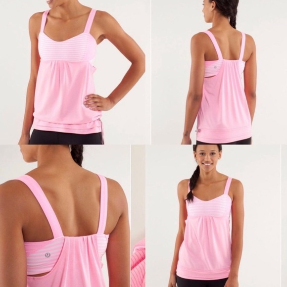 Lululemon pink Back on Track Tank - Picture 1 of 16